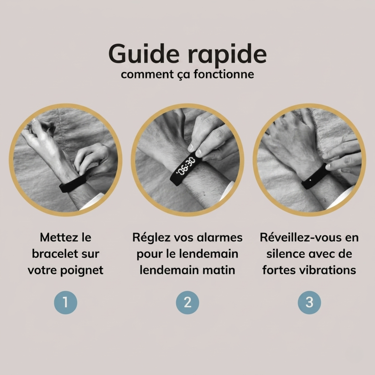 Bracelet Réveil Silencieux - Zenvora