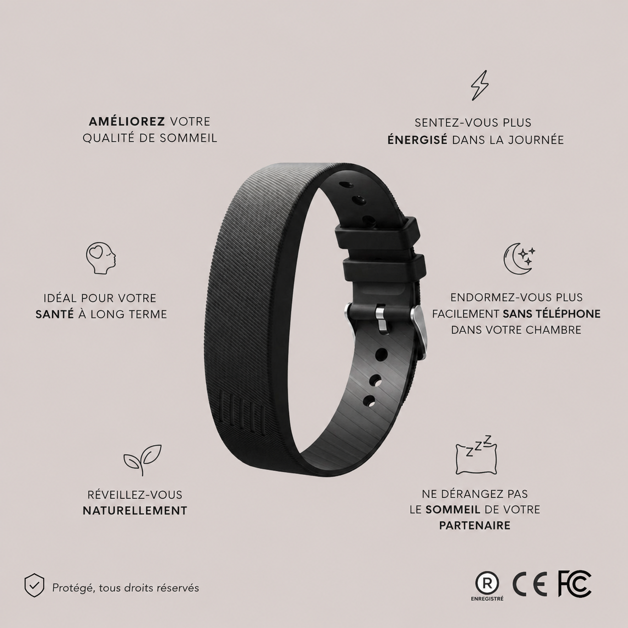 Bracelet Réveil Silencieux - Zenvora