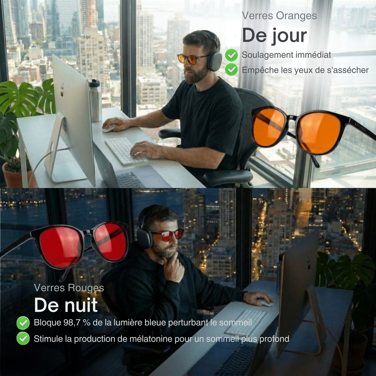 Lunettes Anti-Lumière Bleue   - Zenvora