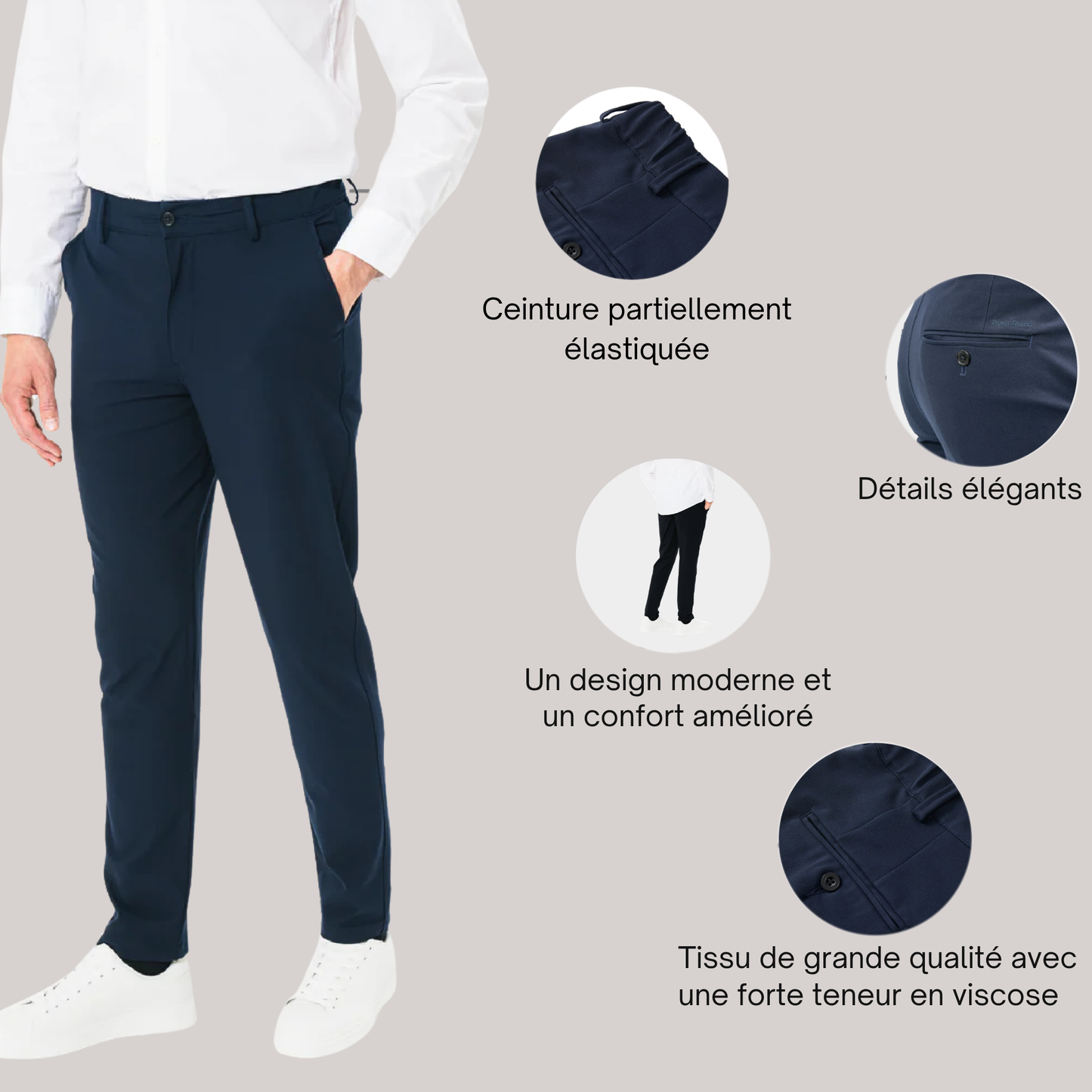 Pantalon Professionnel Stretch - Zenvora